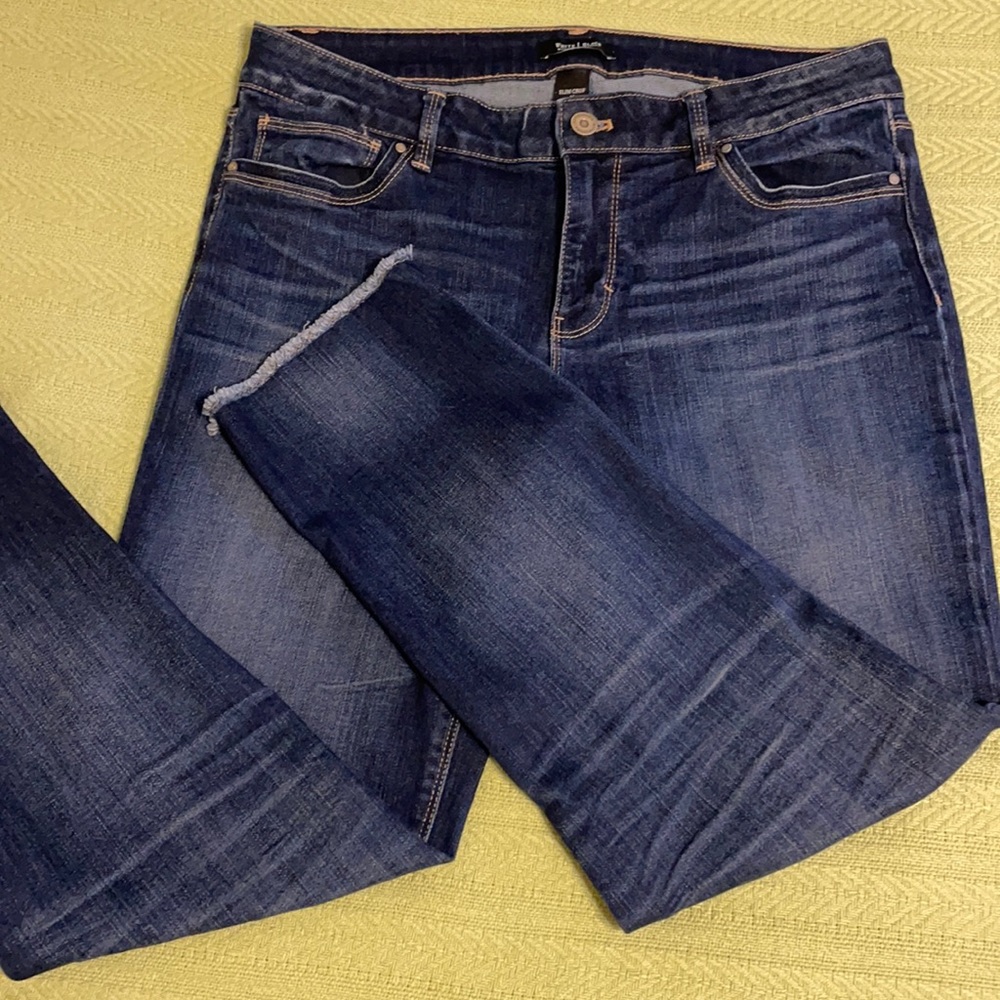 WHBM slim crop denim